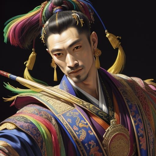 Oriental Dancer in Rainbow Silks, Master Painting