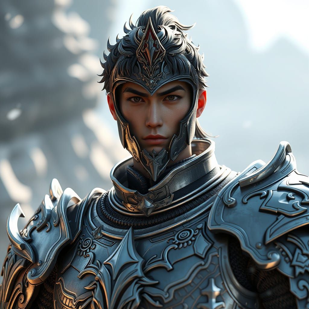 Noble Knight in Intricate Armor