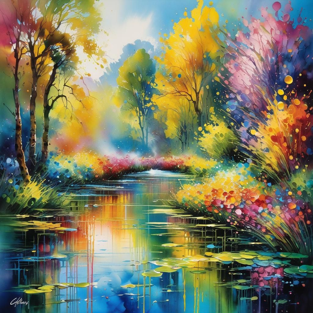 Watercolour by Claude Monet