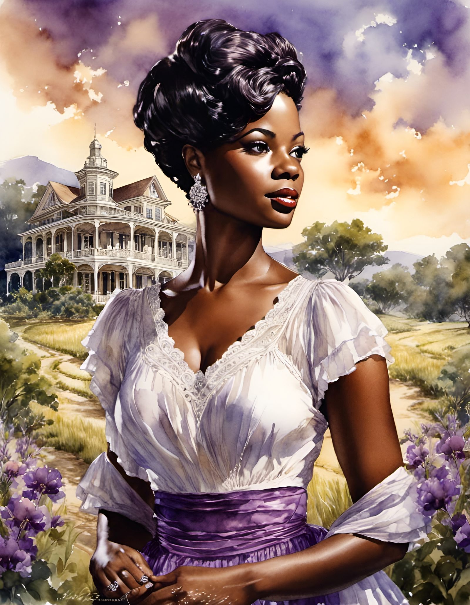 Watercolor Fantasia Barrino as Celie Harris Johnson