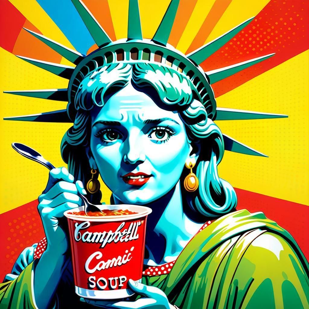 Statue of Liberty in Pop Art Style