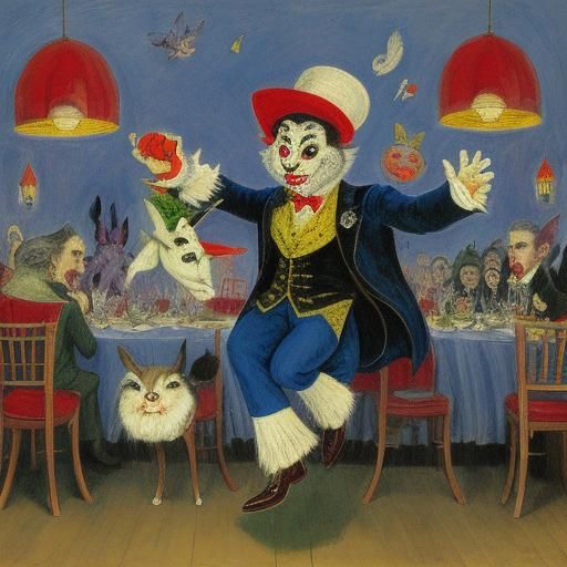 Rabbit Hero in Hell Kingdom, Expressionist Style