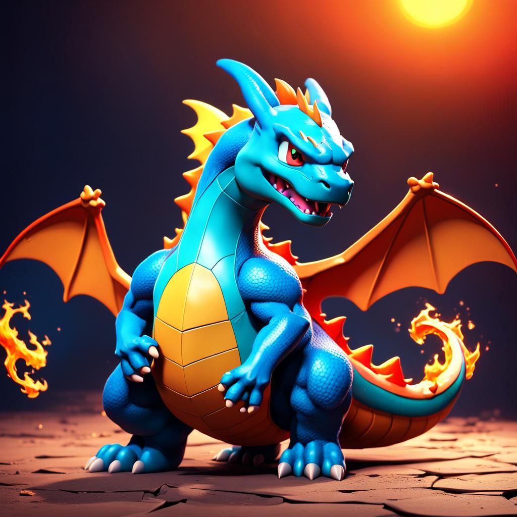 Charizard Reimagined as 3D Digital Art