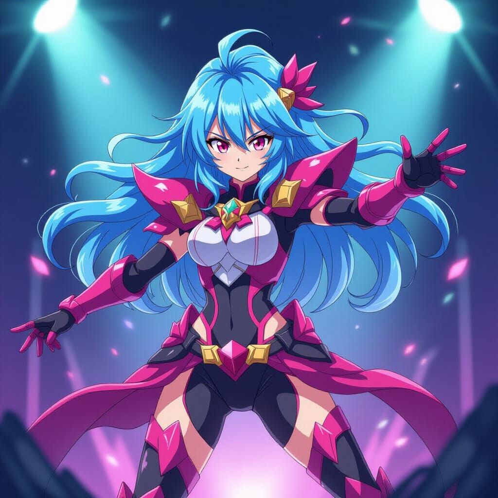 Oganesson as Anime Character in Manga Style