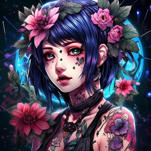 Raver Goth Girl: AI Generated Interpretation