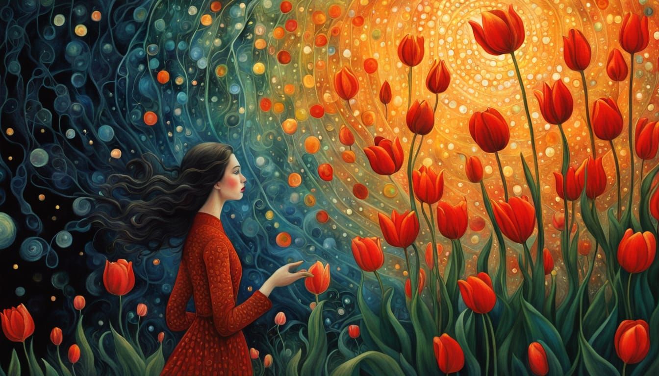 Surreal Blodeuwedd Goddess Radiates Whimsical Energy