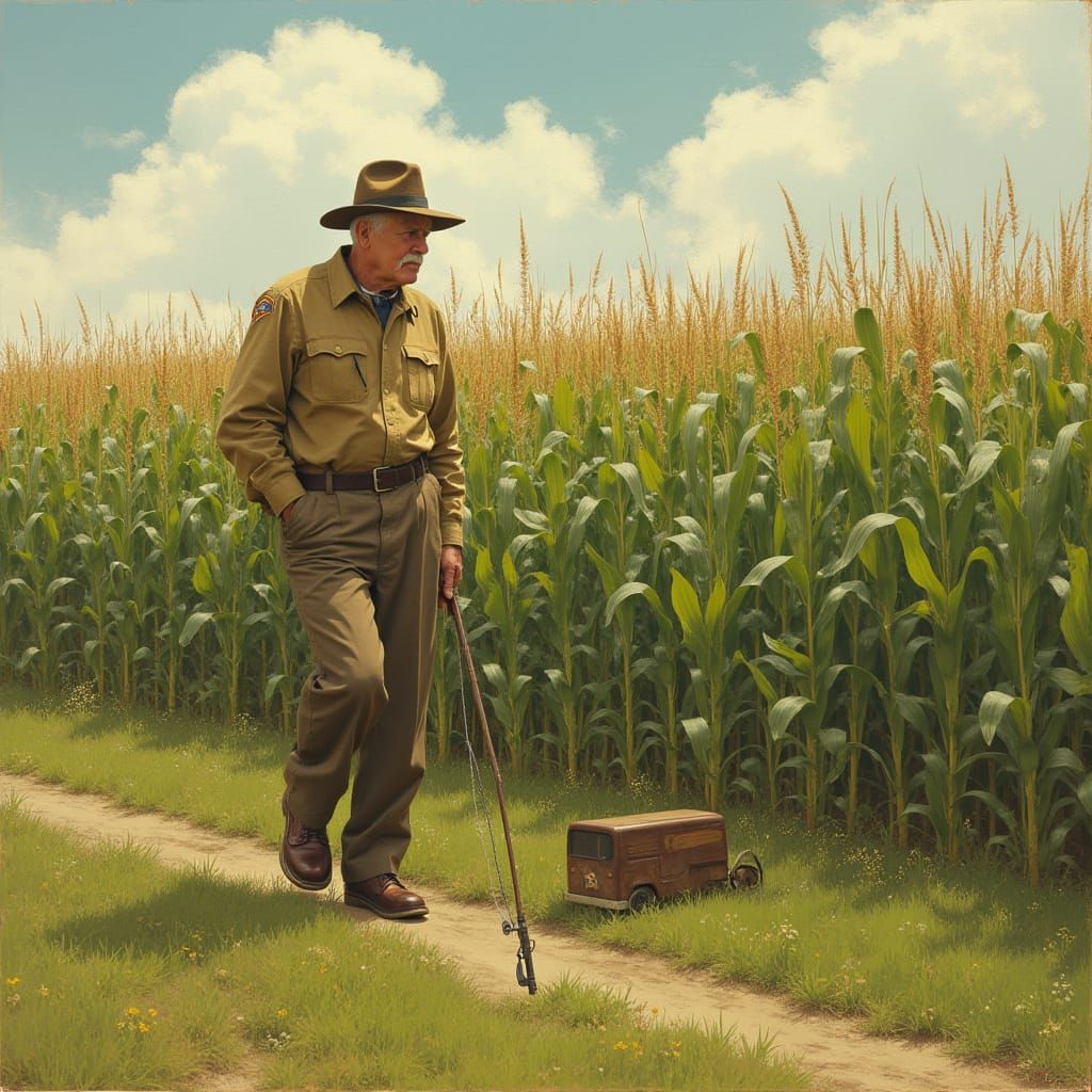 Mailman Finds Fishing Pole in Iowa Cornfield