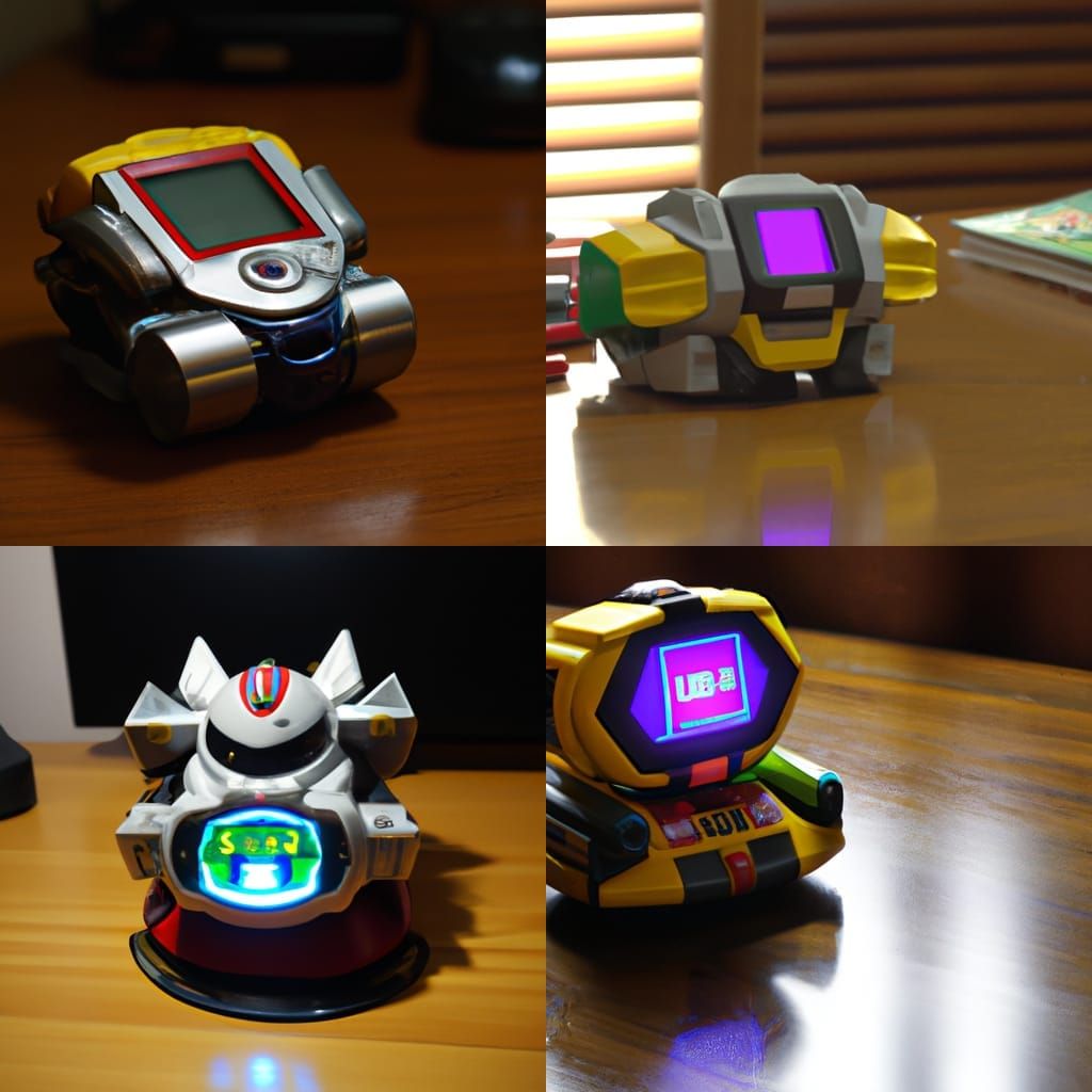 Digivice from Digimon on Desk in Realistic 4K