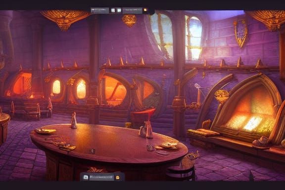 Epic Tavern Arena: Detailed Fantasy Concept Art