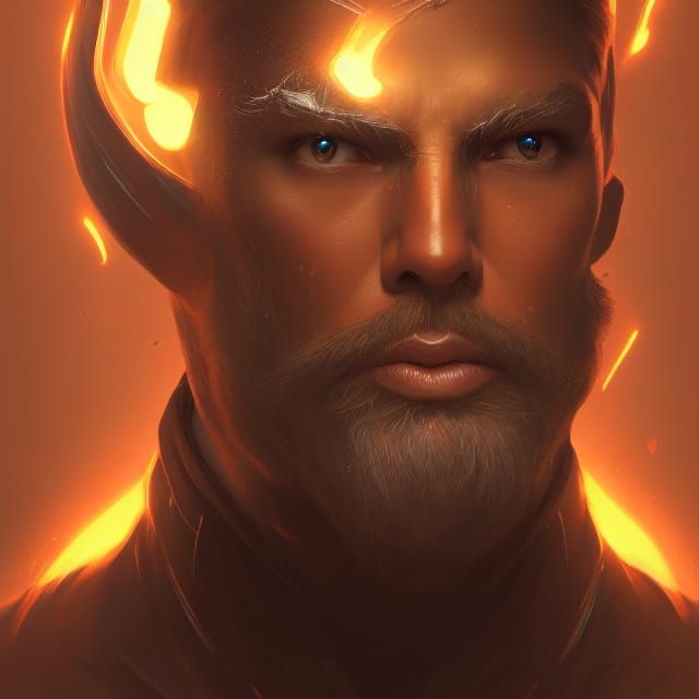 Electric Mage Portrait in Hyperdetailed Digital Art Style