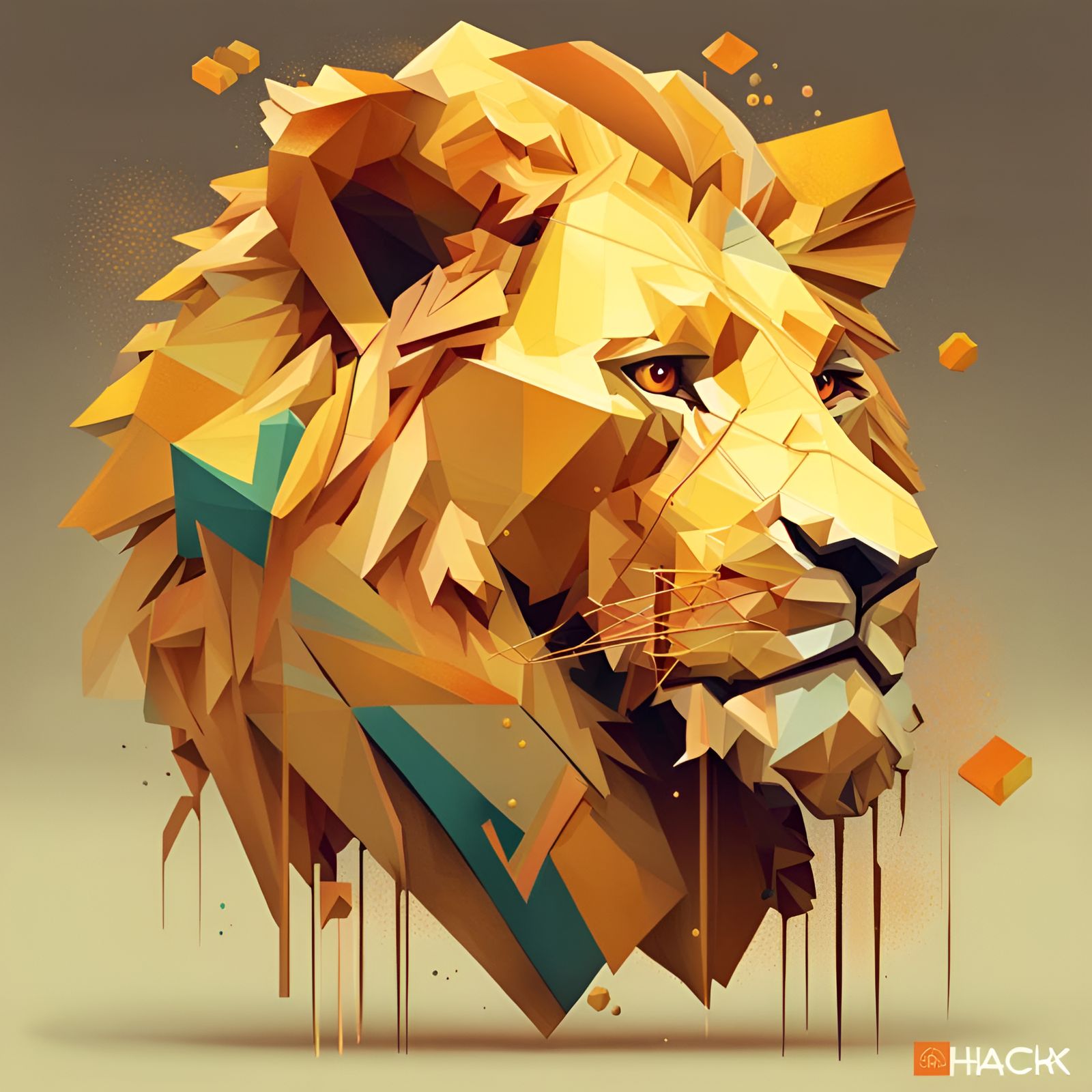 Abstract lion, style of sachin teng. Darek Zabrocki, rutkows...