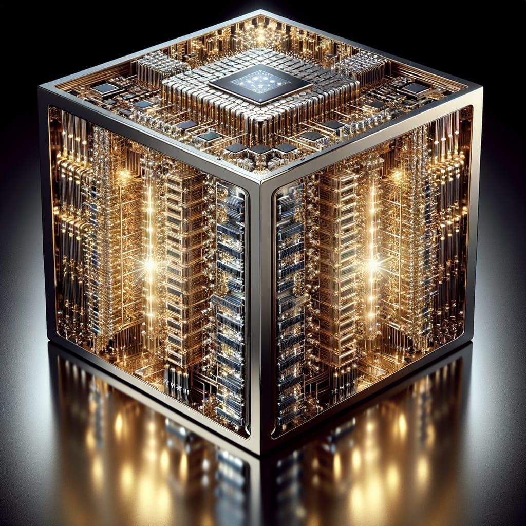 Astonishing Gold and Silver Quantum Computer with Elegant De...
