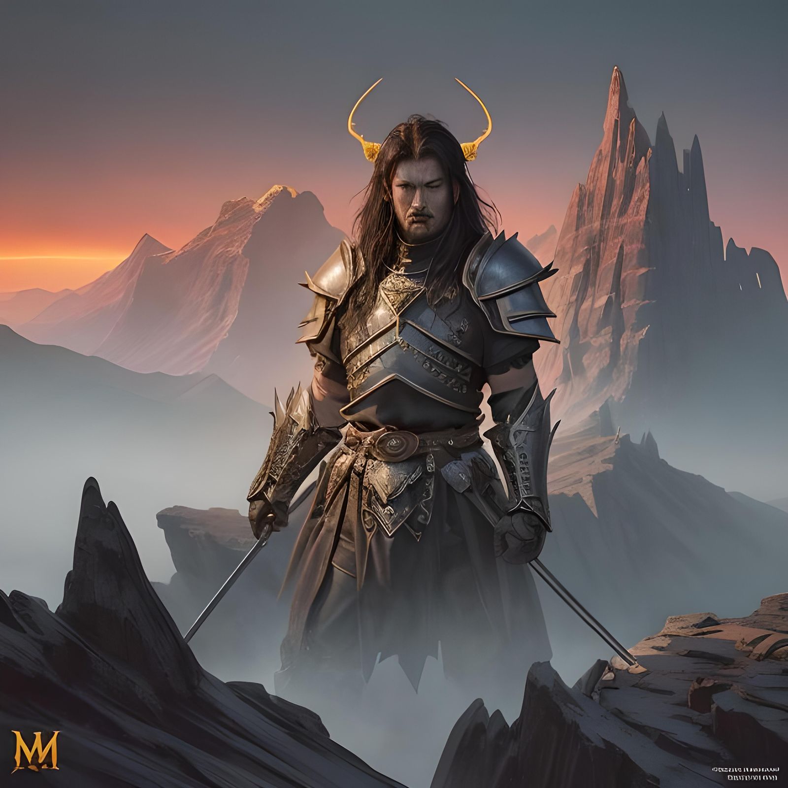 on top of mountain, steppe khan, mongolia, ancient epic towering tartarian cities and undiscovered grand canyons in back...