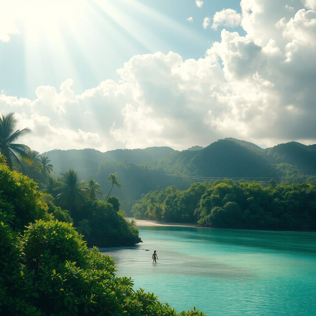 Tropical Serenity in Seychelles - Dreamy Impressionist Lands...