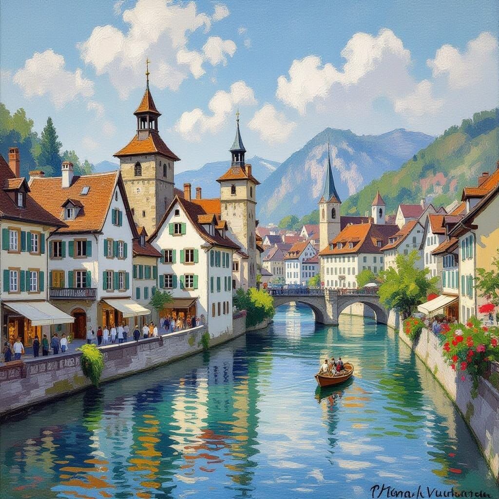 Schaffhausen in Impressionist Style