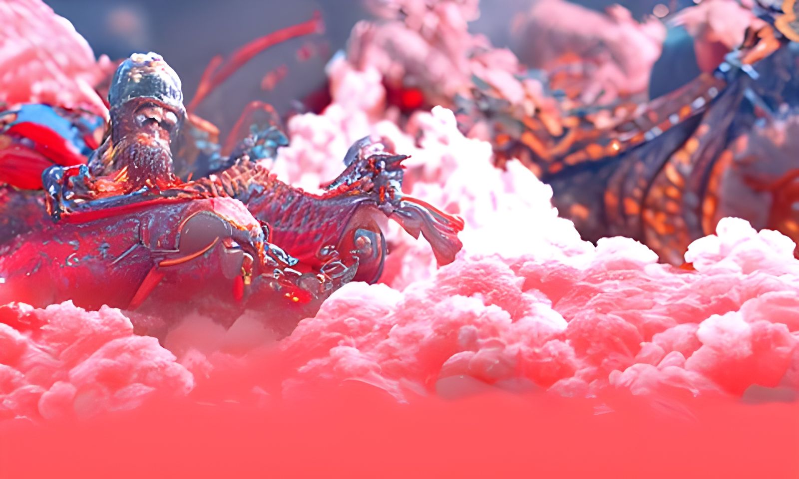 Viking on Red Dragon, Cinematic Digital Art