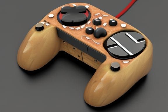 Roman Woody Game Controller in 8K Resolution