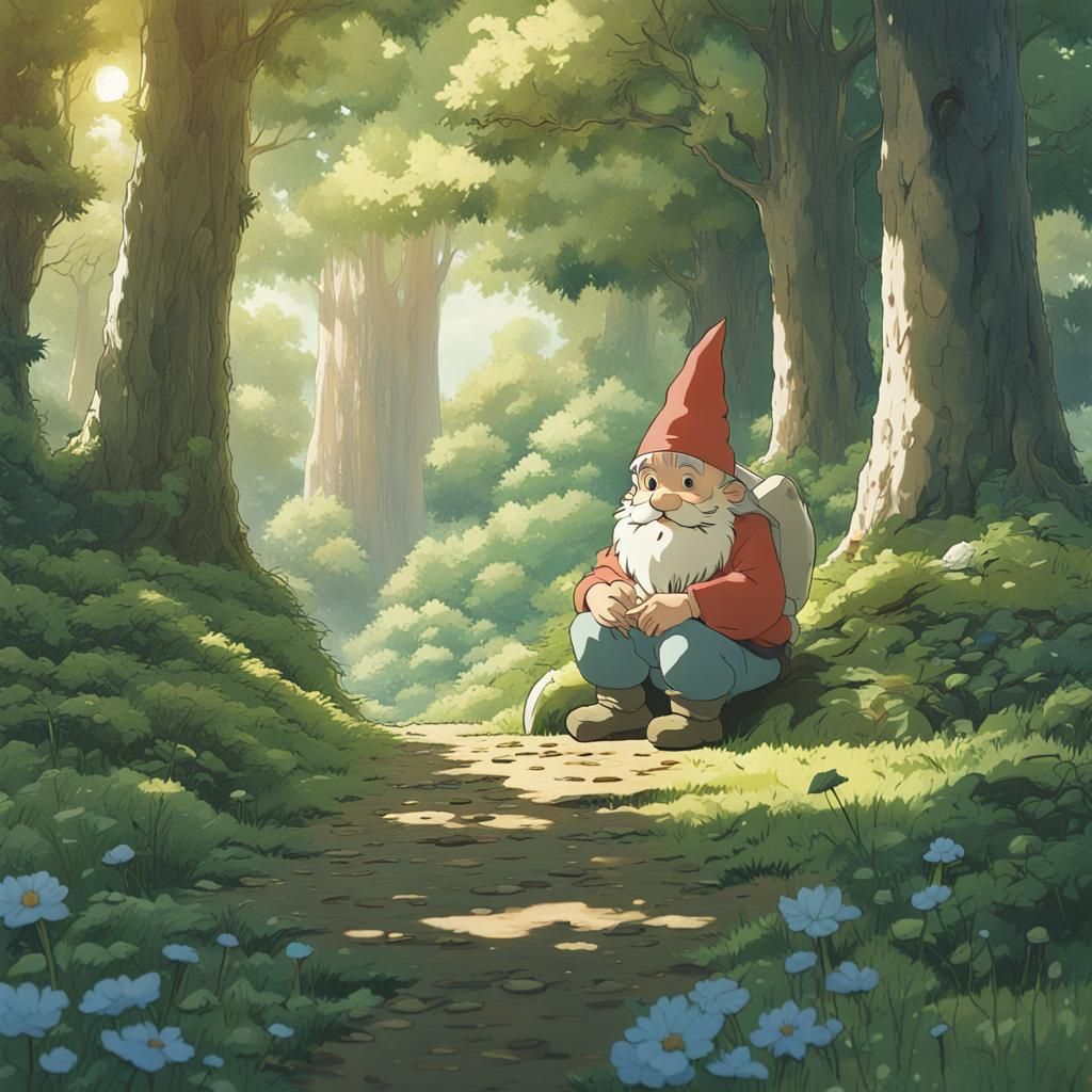 David the Gnome in Anime Style