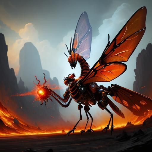 Fiery Dragonfly Robot Radiates Heat in Flight