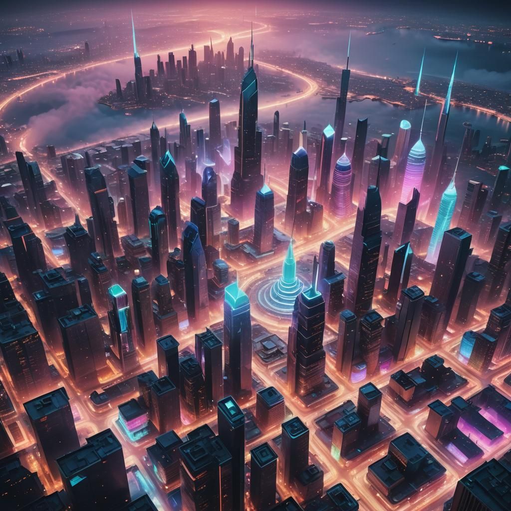 Futuristic Cityscape on Distant Planet in 8k Resolution