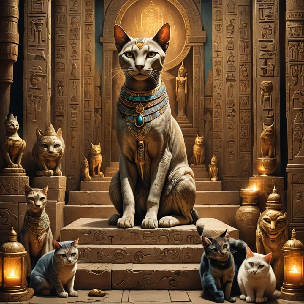 Majestic Bastet: Cat Goddess of Protection