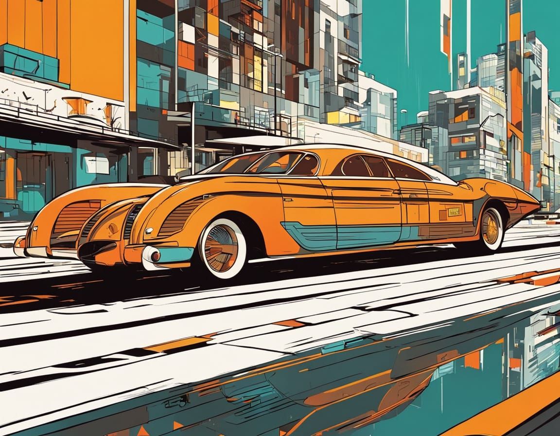 Retro bolide draw design