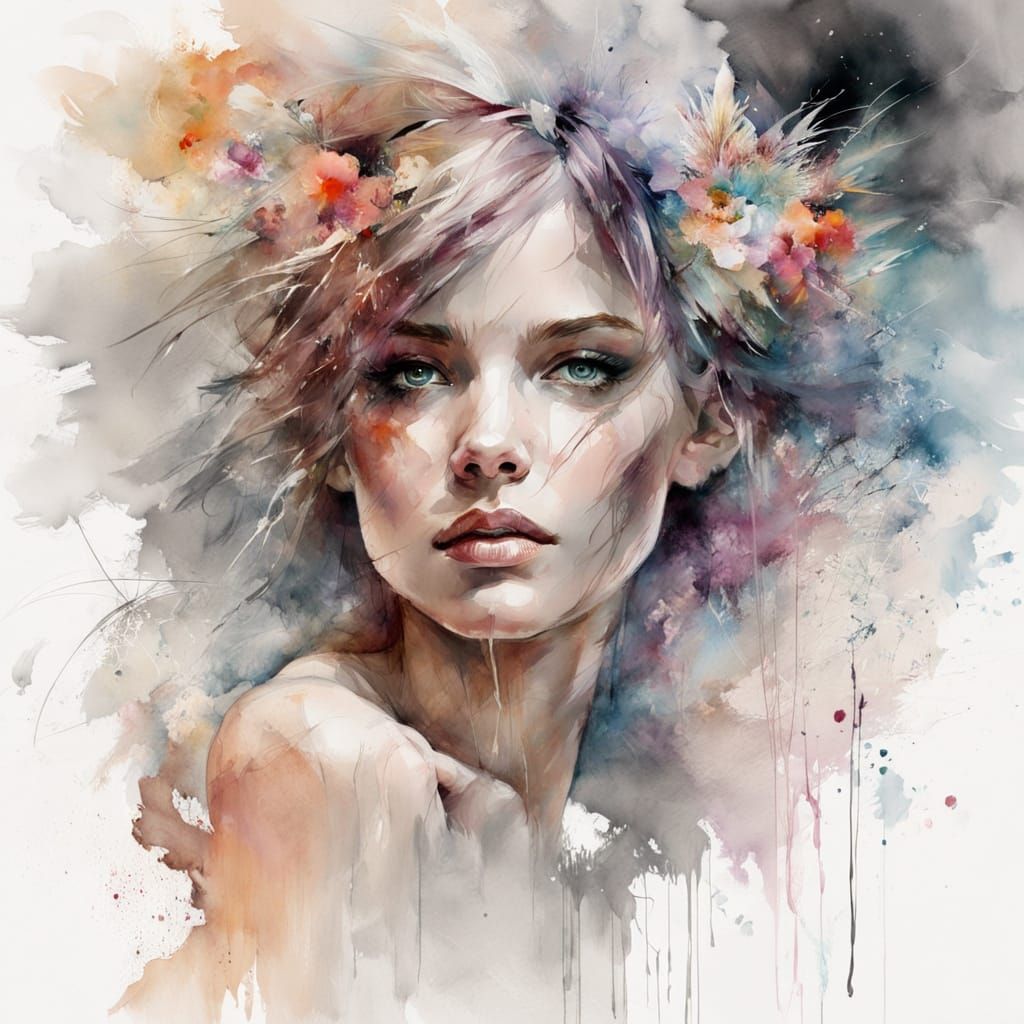 World in Hand: Harmonious Watercolor Fusion