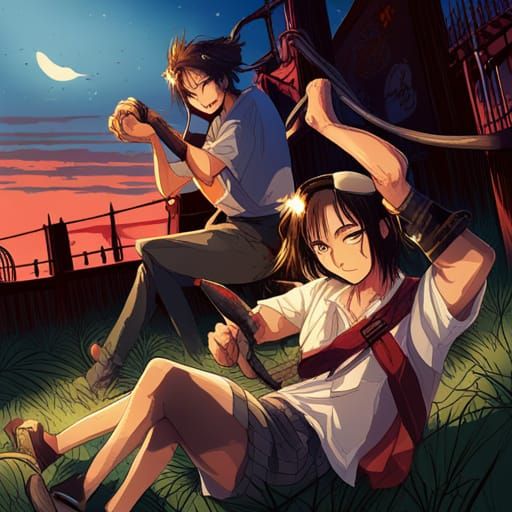 Playground Swings: A Tarantino-esque Fantasy Scene