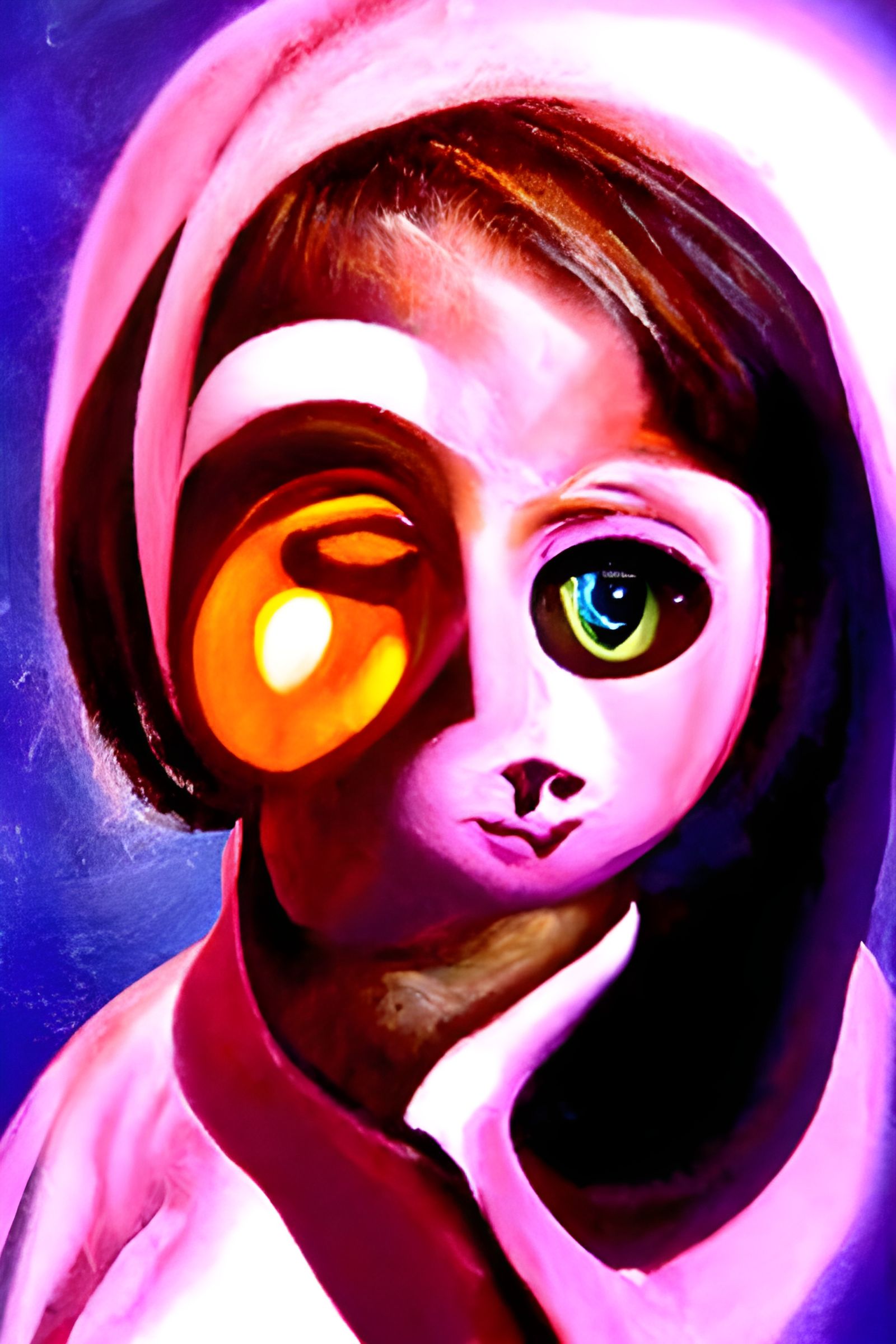 Woman in Pink Suit, Big Eye Art