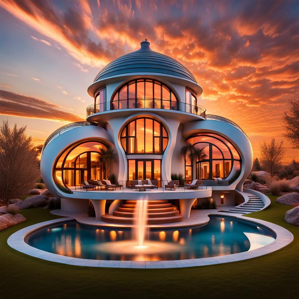 Surreal Fantasy Home in Dreamscape Aesthetic