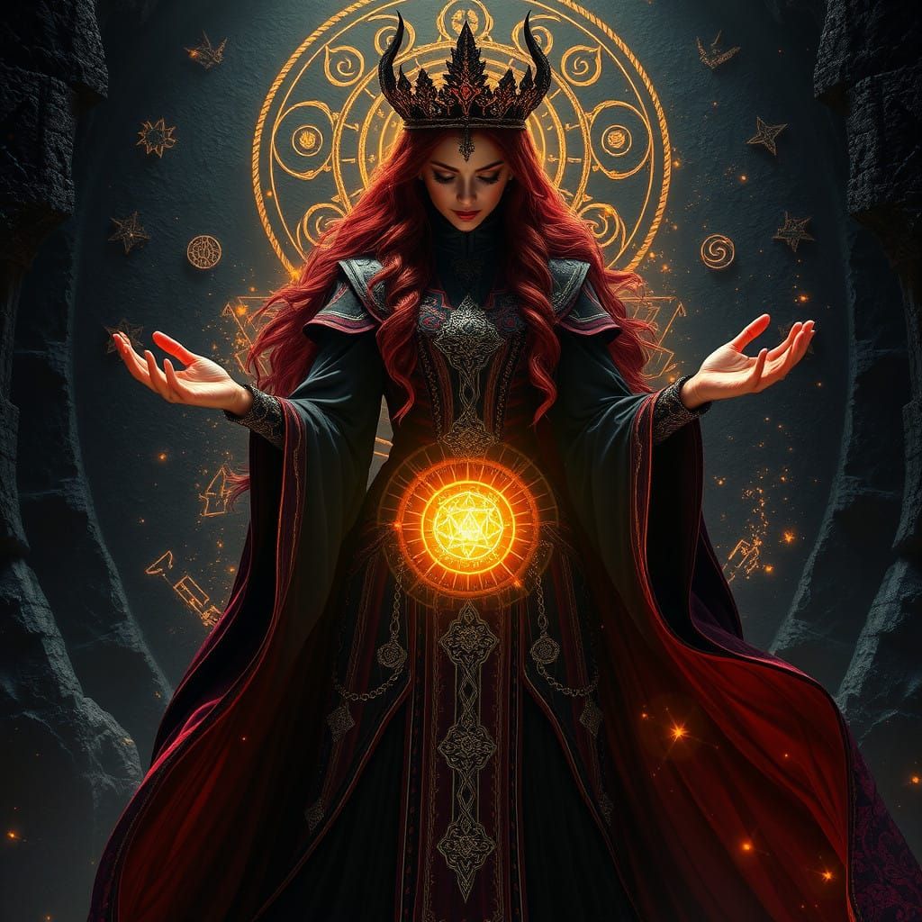 Dark Sorceress Weaves Unfathomable Power