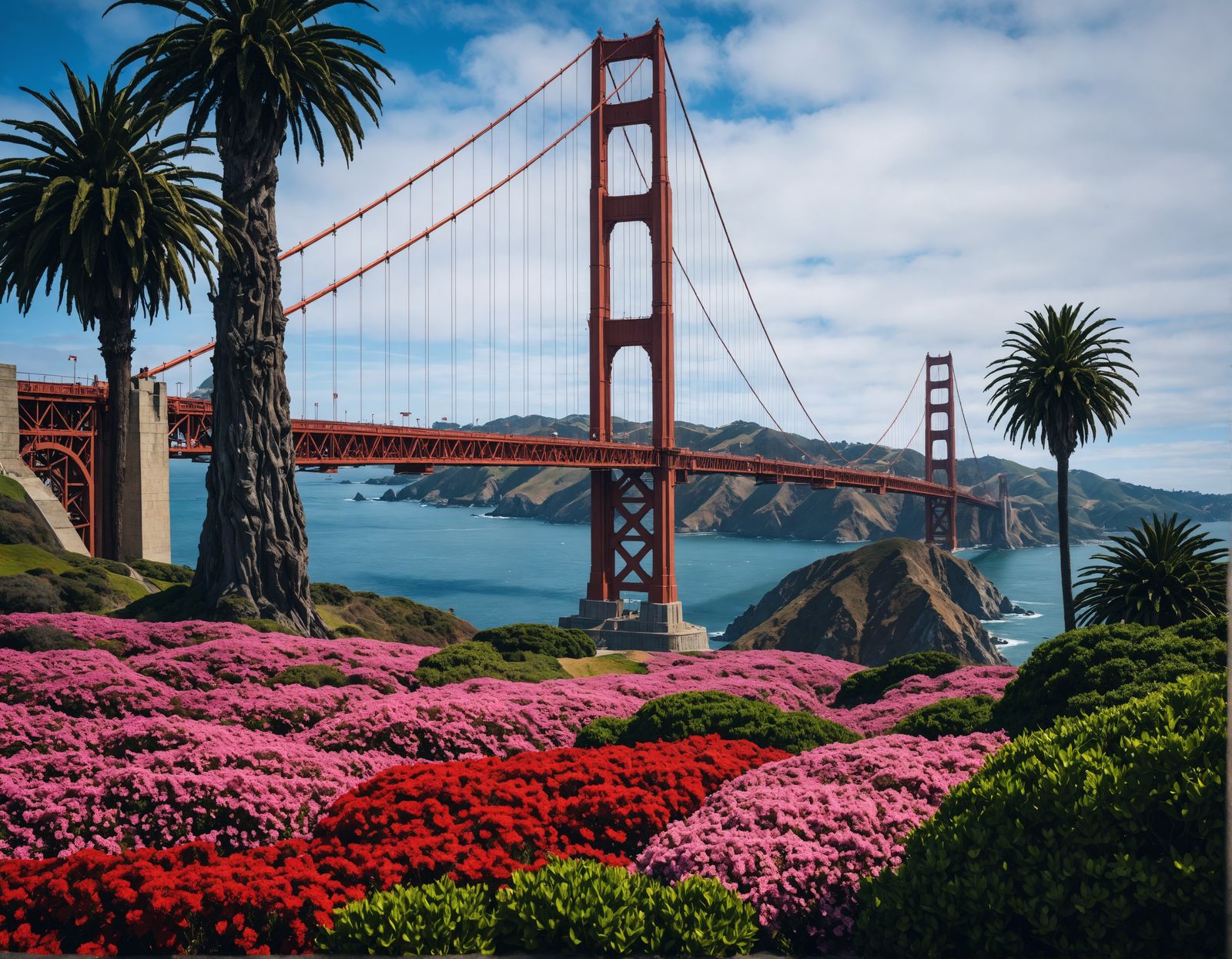 Golden Gate Bridge in Hyperrealistic HDR Style