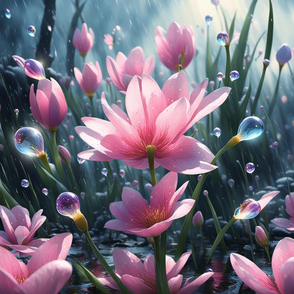 Spring Bulbs Awakening: Hyperdetailed Digital Concept Art