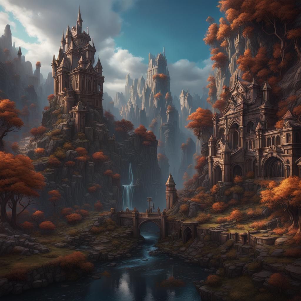 Fantastical Matte Painting in Deep Color