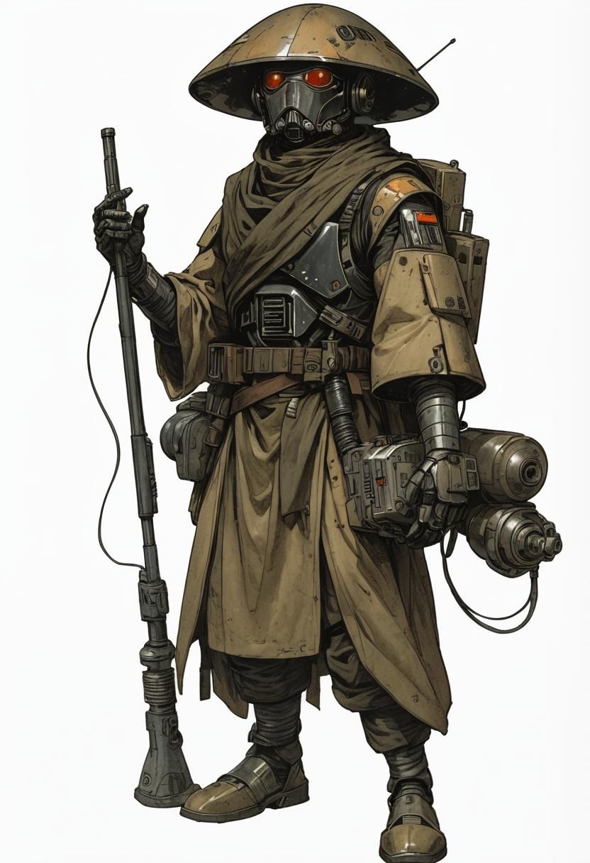 Sci-Fi Droid Soldier Ready for Battle