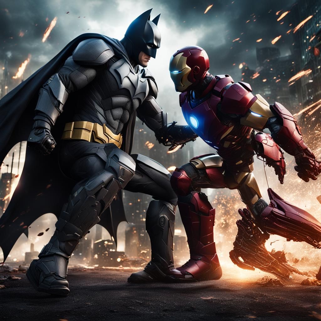 Batman, Superman, Iron Man Epic Battle