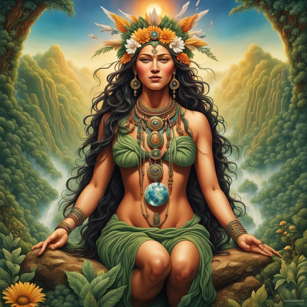 Pachamama: Goddess of Nature in a Breathtaking Landscape