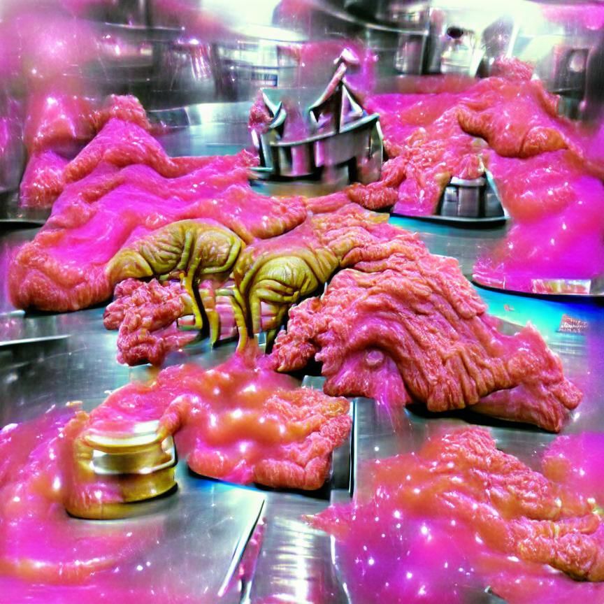 Pink slime alien world