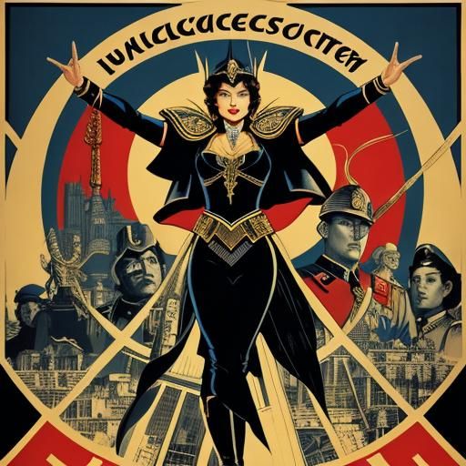 Rita Repulsa Victory: Art Deco Propaganda Poster