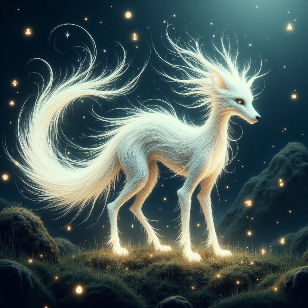 Mystical Feifei in Enchanted Landscape