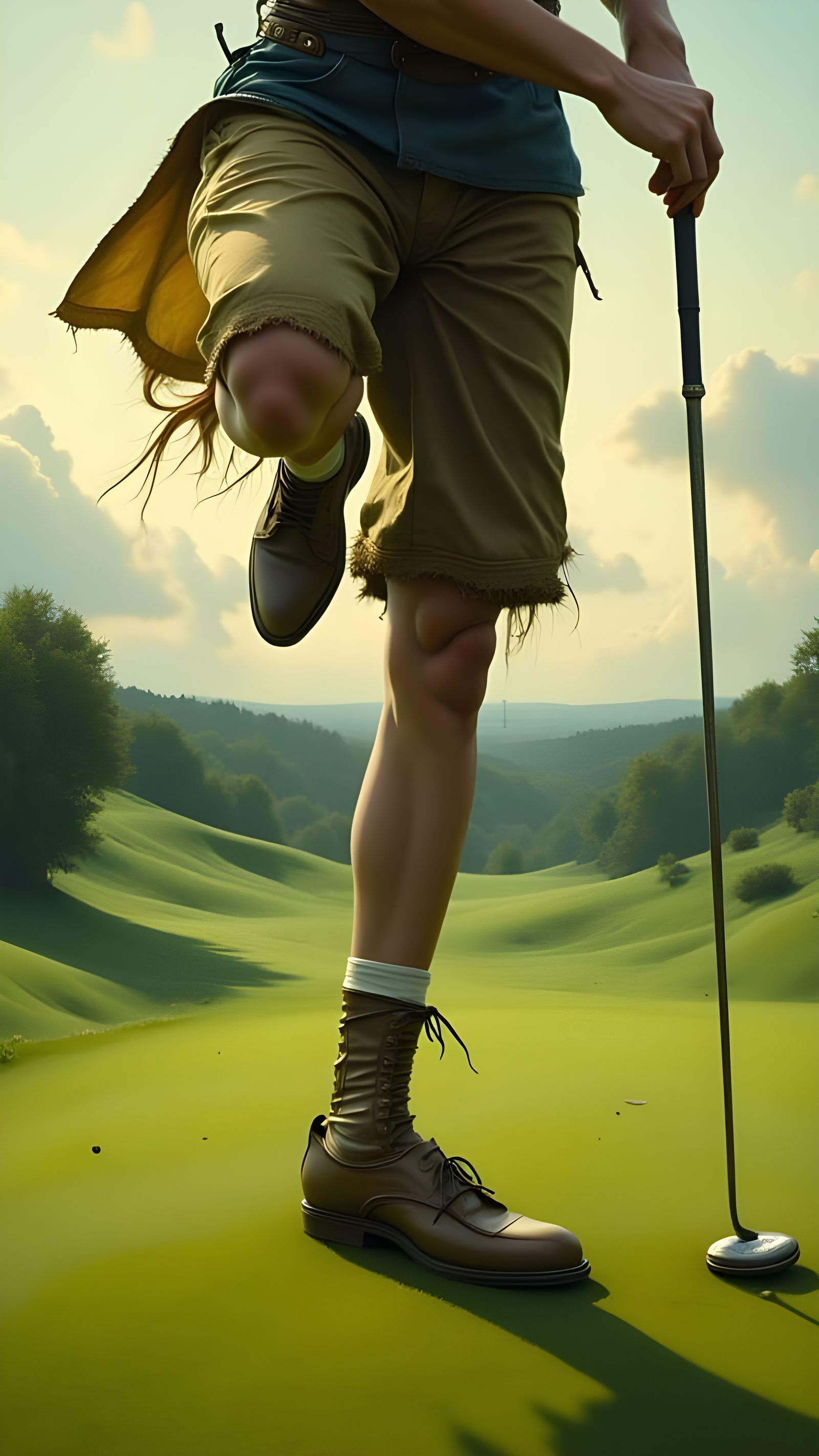 1920s Larry50 kicking golf shorts