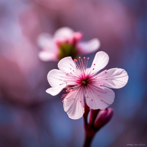 Hyperrealistic Cherry Blossom Biology in High Definition