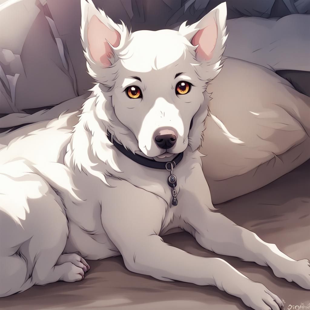 Anime Style Dog Illustration