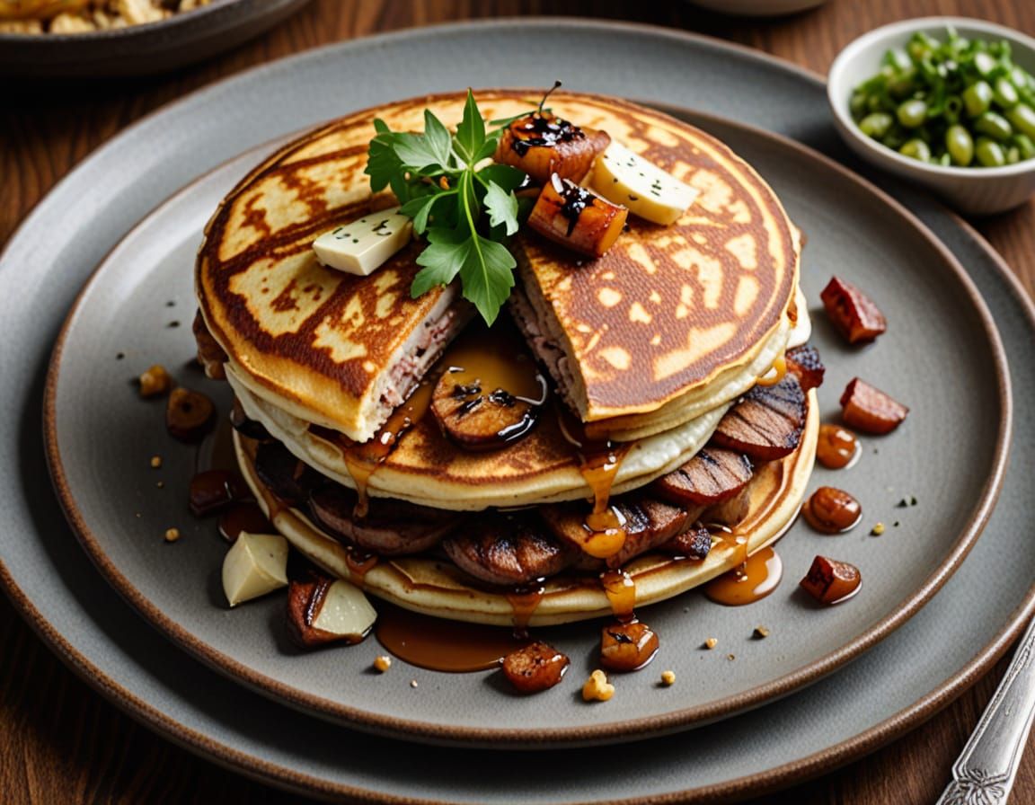 Traditional Breton Buckwheat Pancake with Savory Fillings