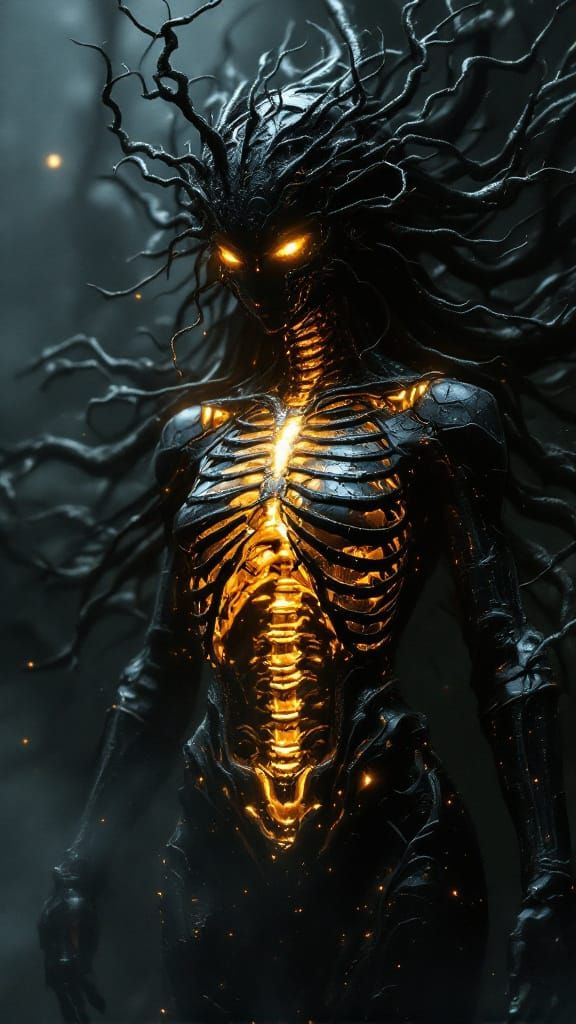 Post-Human Siren in Biomechanical Gothic Horror