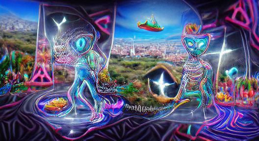 Astral Travel to Alien World in Surreal Neon