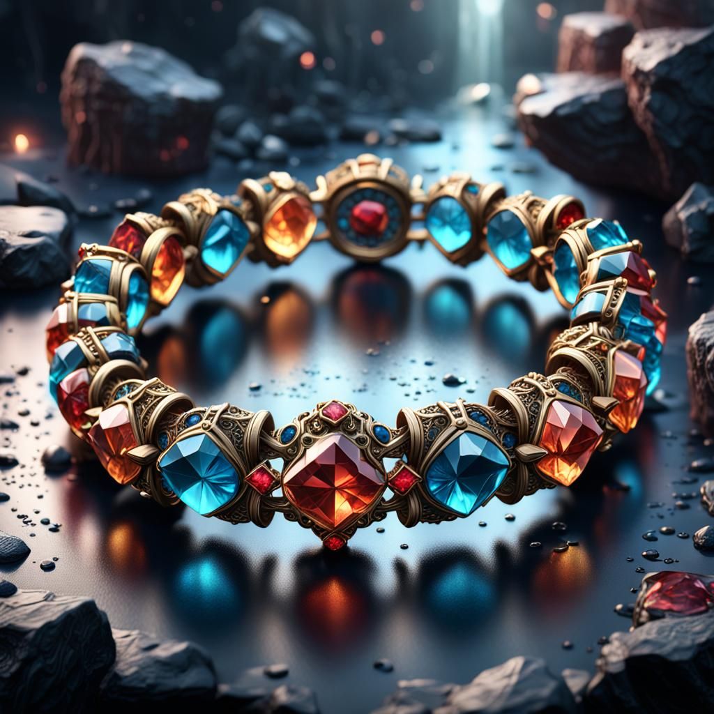 Heartbreak Crystal Bracelet: Detailed Matte Painting