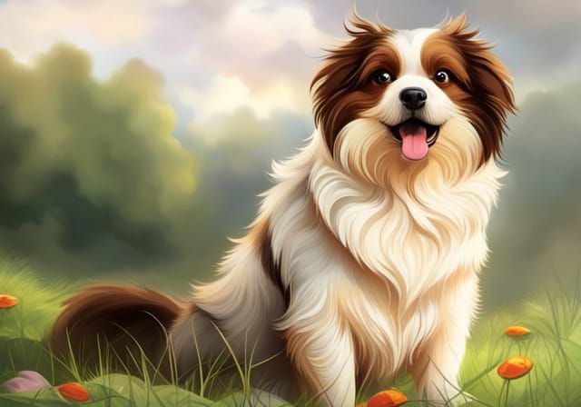 Chubby Dog Drawing: Loyal Companion