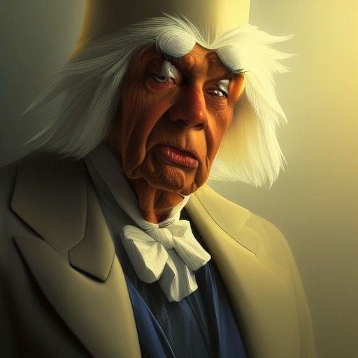 Detailed Portrait of Scrooge McDuck in Art Nouveau Style