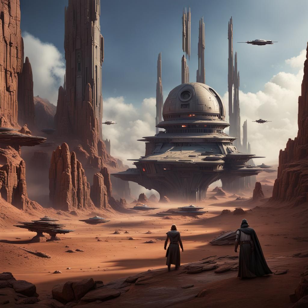 Star Wars Scene in Detailed Matte Painting